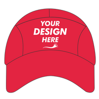 Big Accessories Pearl Performance Cap, Red, Front view, Mockup
