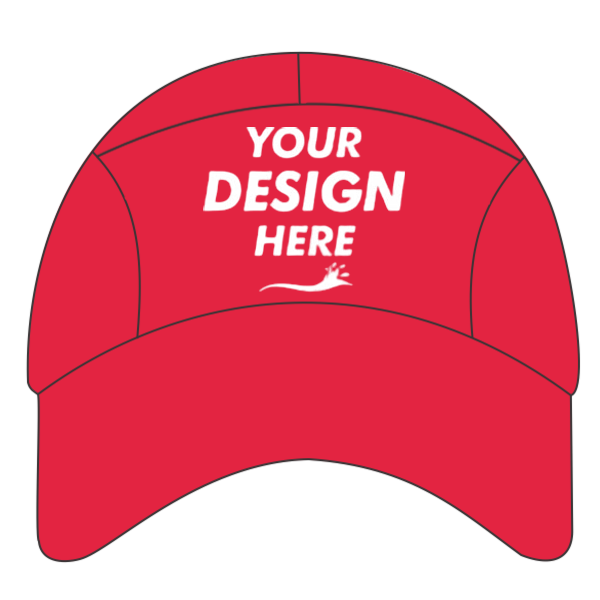 Big Accessories Pearl Performance Cap, Red, Front view, Mockup