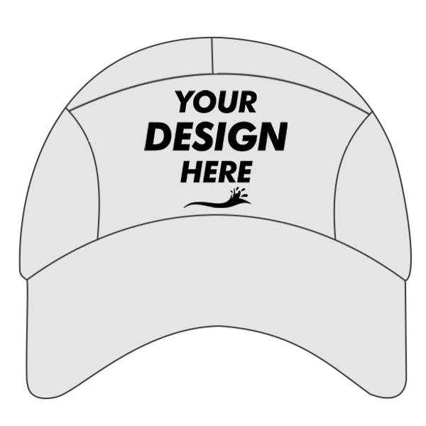 Big Accessories Pearl Performance Cap, White, Front view, Mockup