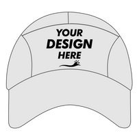 Big Accessories Pearl Performance Cap, White, Front view, Mockup