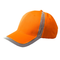 Big Accessories Reflective Safety Cap, Bright Orange, Front Left Side view