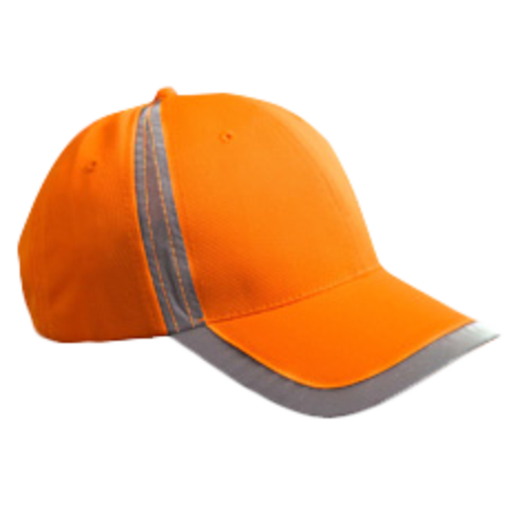 Big Accessories Reflective Safety Cap, Bright Orange, Front Right Side view