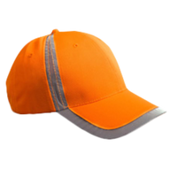 Big Accessories Reflective Safety Cap, Bright Orange, Front Right Side view