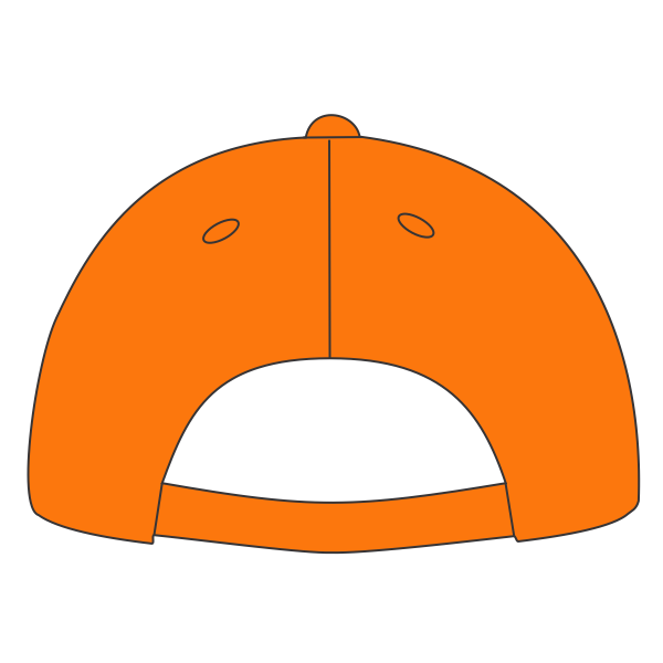 Big Accessories Reflective Safety Cap, Bright Orange, Hat Back view