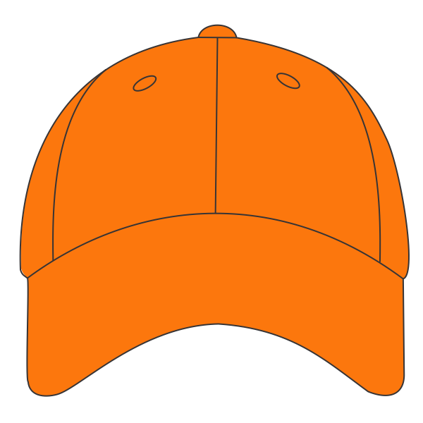 Big Accessories Reflective Safety Cap, Bright Orange, Hat (Front) view
