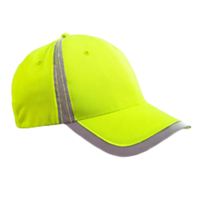 Big Accessories Reflective Safety Cap, Bright Yellow, Front Right Side view