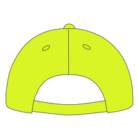 Big Accessories Reflective Safety Cap, Bright Yellow, Hat Back view