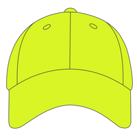 Big Accessories Reflective Safety Cap, Bright Yellow, Hat (Front) view