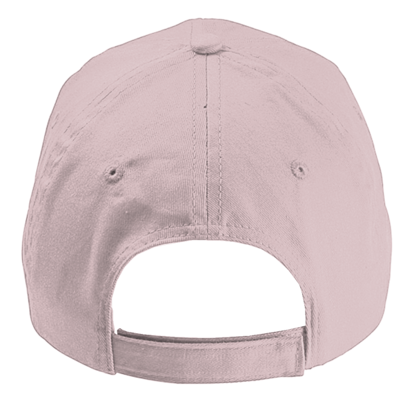 Big Accessories Six-Panel Twill Cap, Blush, Back view