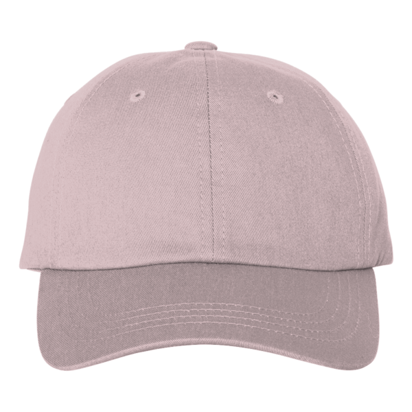Big Accessories Six-Panel Twill Cap, Blush, Front view