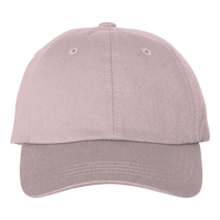 Big Accessories Six-Panel Twill Cap, Blush, Front view