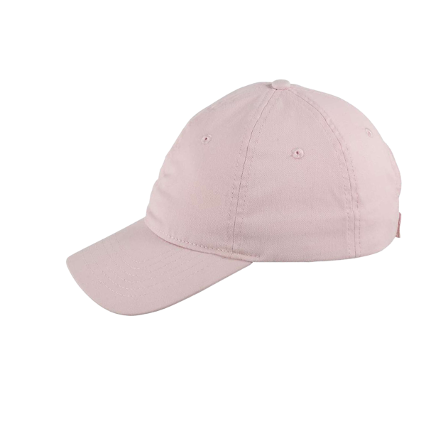 Big Accessories Six-Panel Twill Cap, Blush, Left Side view