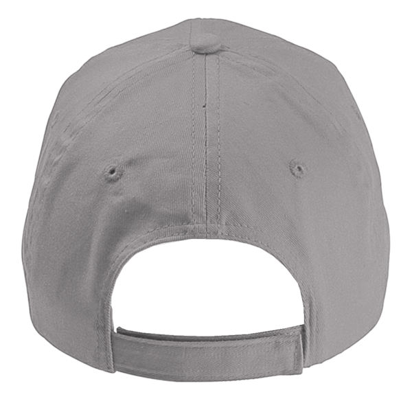 Big Accessories Six-Panel Twill Cap, Dark Grey, Back view