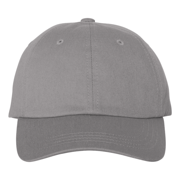 Big Accessories Six-Panel Twill Cap, Dark Grey, Front view