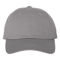 Big Accessories Six-Panel Twill Cap, Dark Grey, Front view