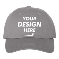 Big Accessories Six-Panel Twill Cap, Dark Grey, Front view, Mockup