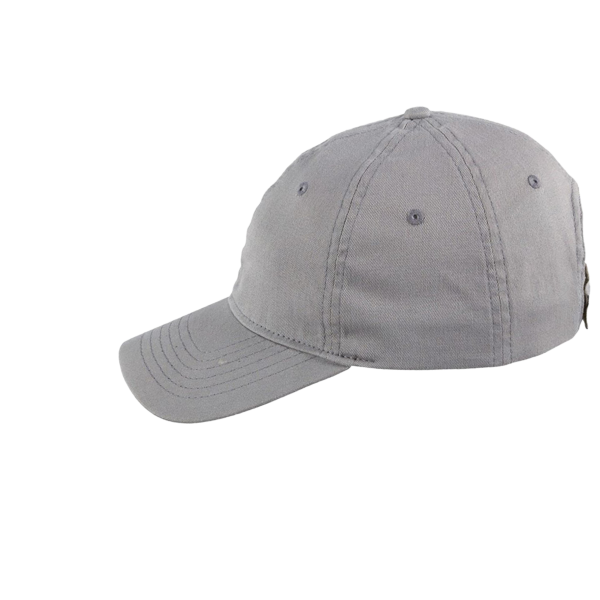 Big Accessories Six-Panel Twill Cap, Dark Grey, Left Side view