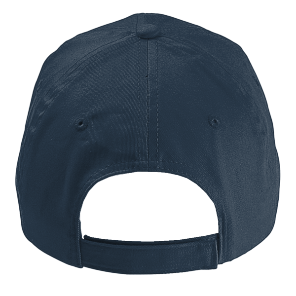 Big Accessories Six-Panel Twill Cap, Navy, Back view
