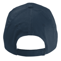 Big Accessories Six-Panel Twill Cap, Navy, Back view