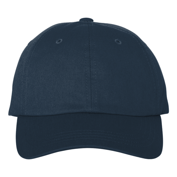 Big Accessories Six-Panel Twill Cap, Navy, Front view