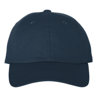 Big Accessories Six-Panel Twill Cap, Navy, Front view