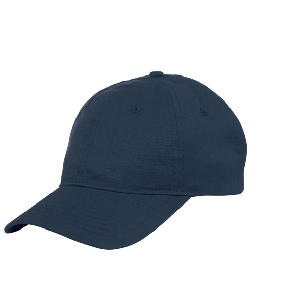 Big Accessories Six-Panel Twill Cap, Navy, Left Side view