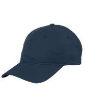 Big Accessories Six-Panel Twill Cap, Navy, Left Side view