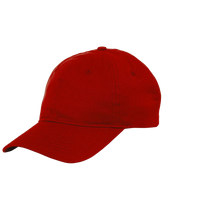 Big Accessories Six-Panel Twill Cap, Red, Left Side view