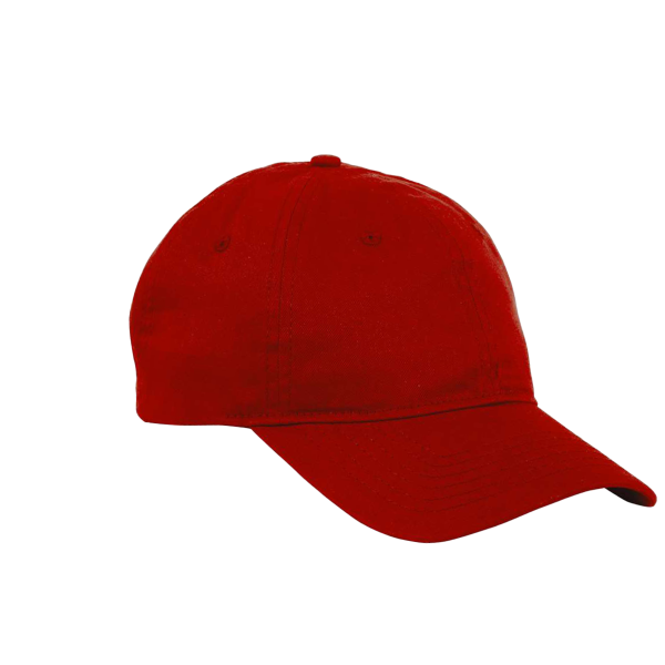 Big Accessories Six-Panel Twill Cap, Red, Right Side view
