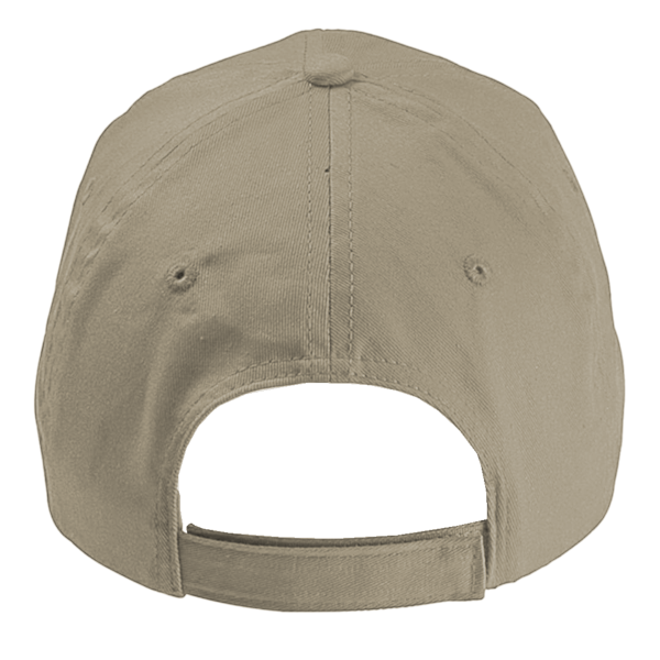 Big Accessories Six-Panel Twill Cap, Stone, Back view