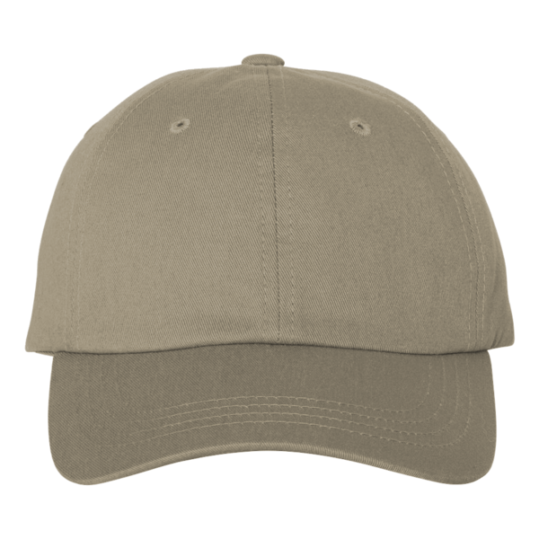 Big Accessories Six-Panel Twill Cap, Stone, Front view