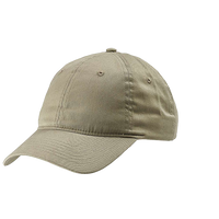 Big Accessories Six-Panel Twill Cap, Stone, Left Side view