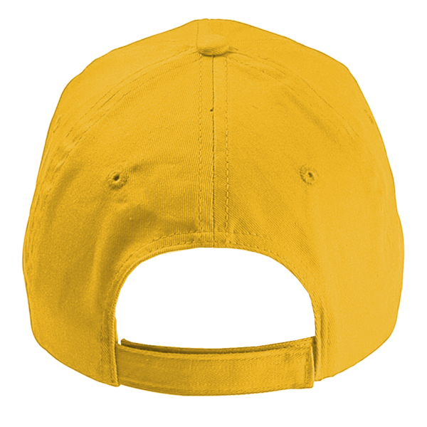 Big Accessories Six-Panel Twill Cap, Sunray Yellow, Back view