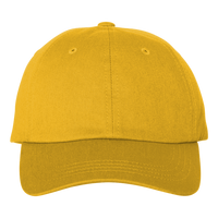 Big Accessories Six-Panel Twill Cap, Sunray Yellow, Front view
