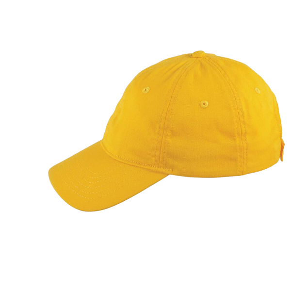 Big Accessories Six-Panel Twill Cap, Sunray Yellow, Left Side view