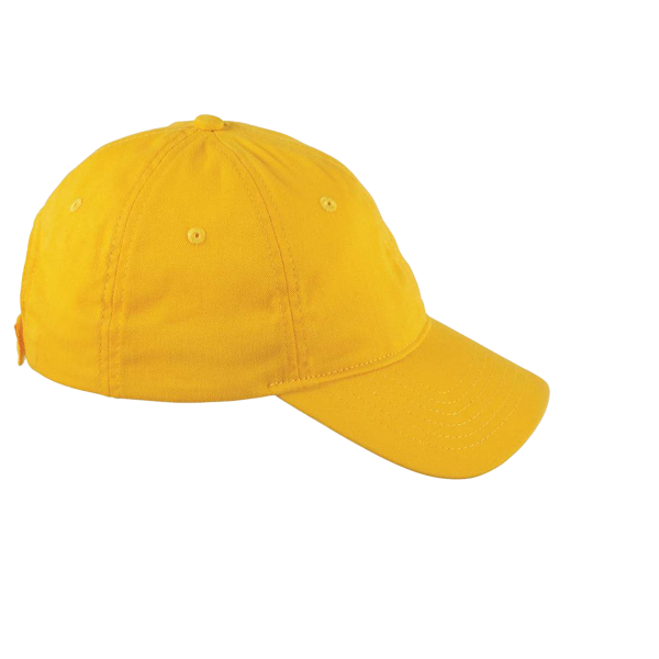 Big Accessories Six-Panel Twill Cap, Sunray Yellow, Right Side view