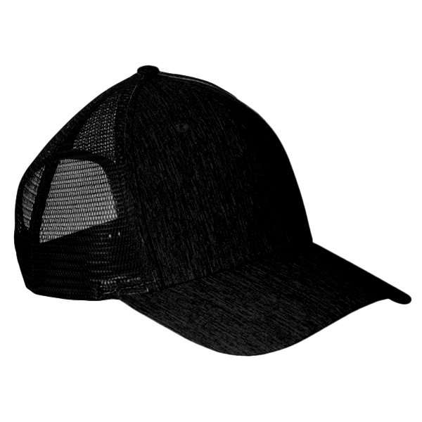 Big Accessories Sport Trucker Cap, Black / Black, Front view
