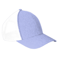 Big Accessories Sport Trucker Cap, Heather Purple / White, Front view