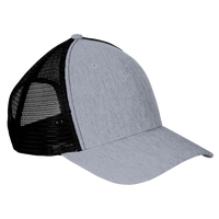 Big Accessories Sport Trucker Cap, Light Grey / Black, Front view