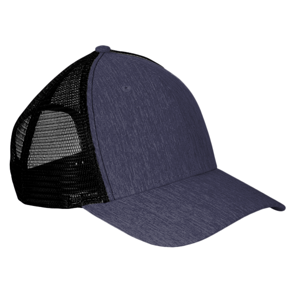 Big Accessories Sport Trucker Cap, Navy / Black, Front view