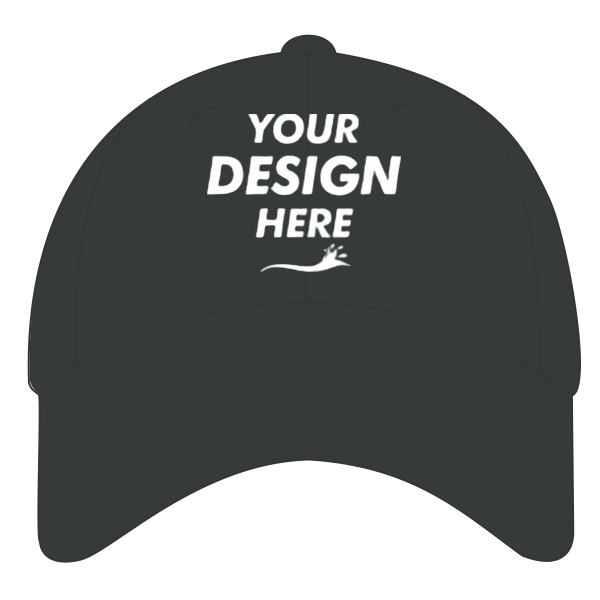 Big Accessories Twill Cap, Black, Front view, Mockup