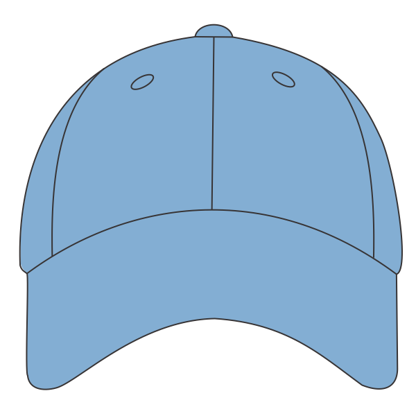 Big Accessories Twill Cap, Carolina Blue, Front view