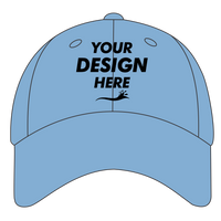 Big Accessories Twill Cap, Carolina Blue, Front view, Mockup