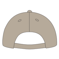 Big Accessories Twill Cap, Khaki, Back view