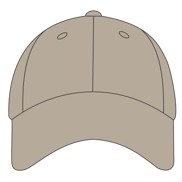 Big Accessories Twill Cap, Khaki, Front view