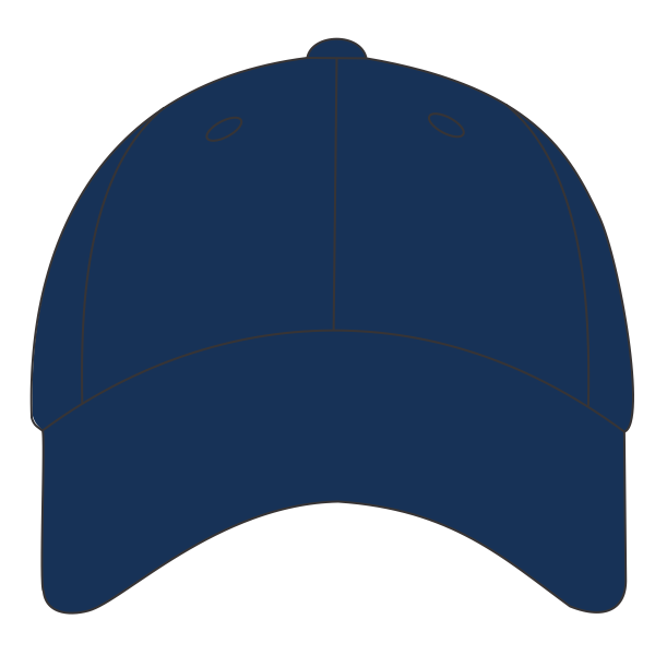Big Accessories Twill Cap, Navy, Front view