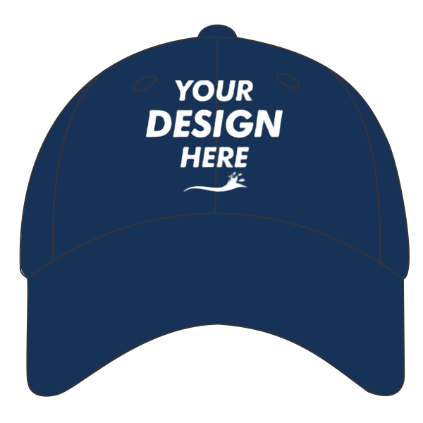 Big Accessories Twill Cap, Navy, Front view, Mockup