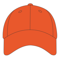 Big Accessories Twill Cap, Orange, Front view