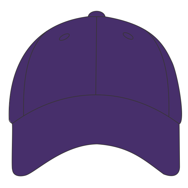 Big Accessories Twill Cap, Purple, Front view