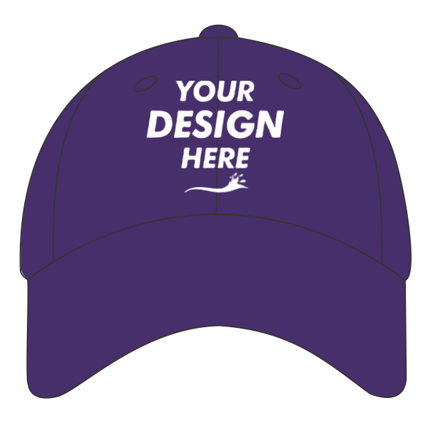 Big Accessories Twill Cap, Purple, Front view, Mockup